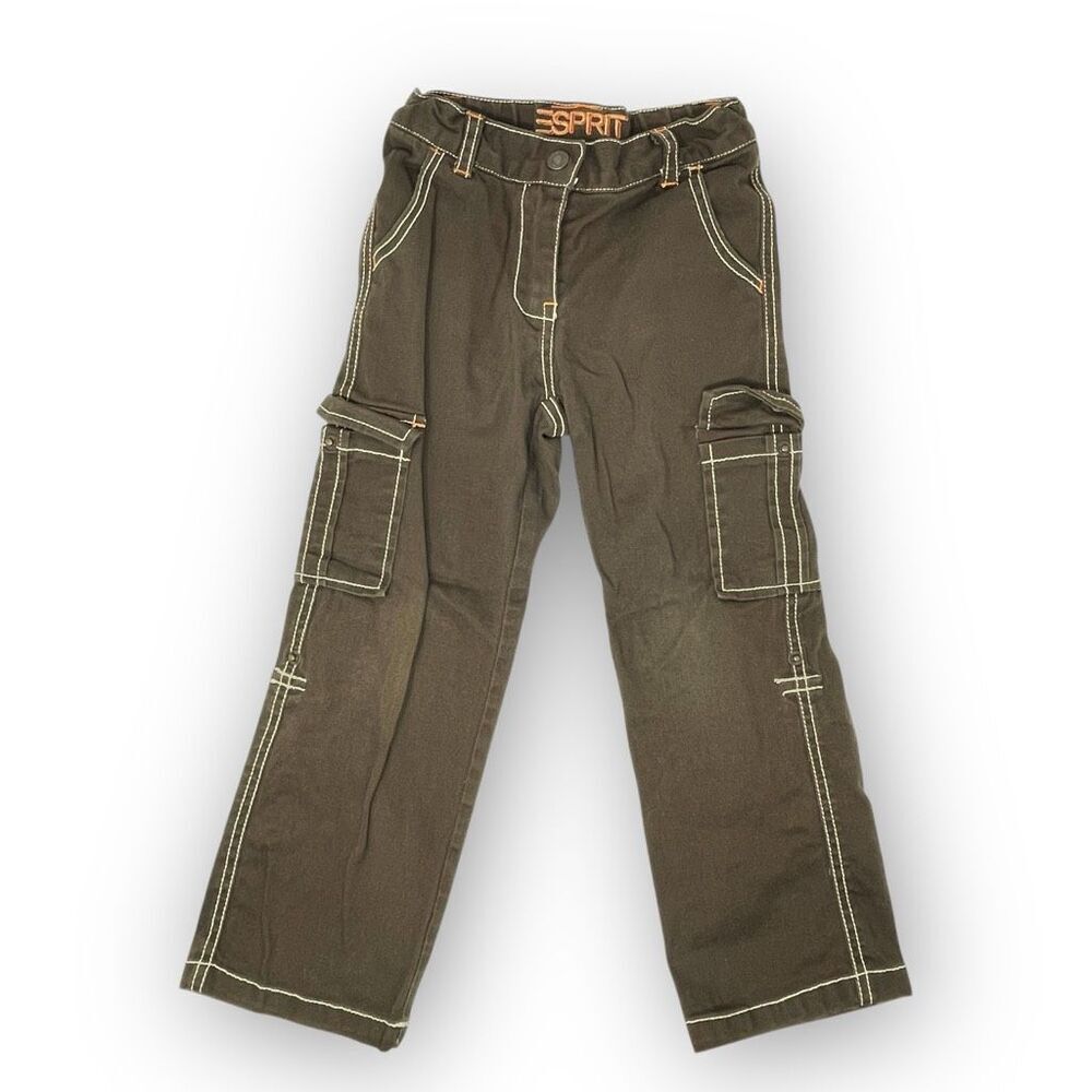 Esprit Kids Brown Cargo Wide Leg Baggy Pants Vintage Y2K Youth Size 5